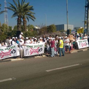 מאות הפגינו בצומת יזרעאל וקראו קריאות נגד הקמת פרוטרטם