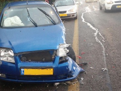 תאונת דרכים בצומת יזרעאל – עפולה ארבעה רכבים מעורבים בתאונה