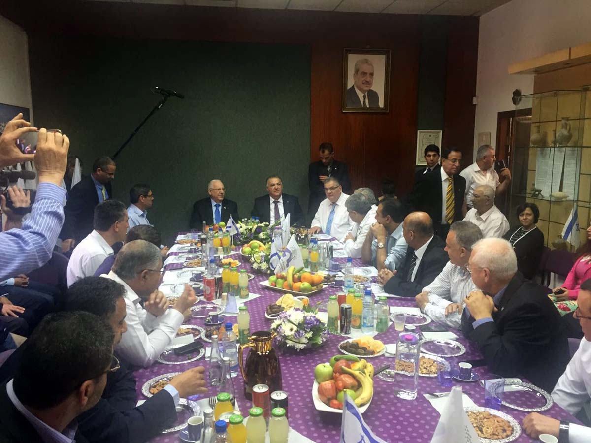 הנשיא רבלין במפגש ראשי הרשויות בעיריית נצרת 