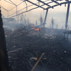 שרפה בכניסה הצפונית לטבריה