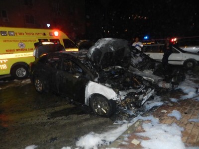טרגדיה: גבר נשרף למוות ברכב שעלה באש