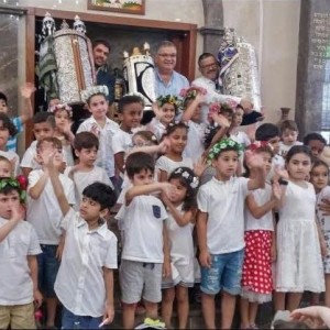 ראש העיר ברדה חוגג עם ילדי הגנים במגדל העמק