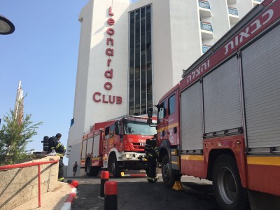 טבריה: צ'יפסר שהתלקח גרם לשריפה במלון נהר הירדן