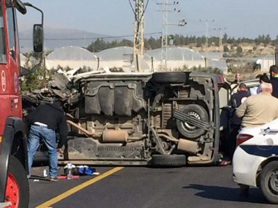 כביש 60 תאונת חזיתית בסמוך למגן שאול