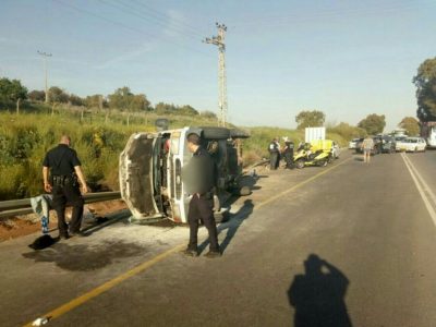 עמק יזרעאל: 12 פצועים בתאונת דרכים סמוך לצומת ברוך