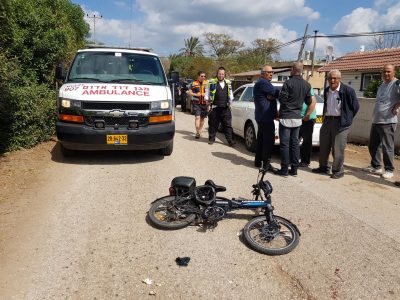 מושב פרזון: בן 12 שרכב על אופניים חשמליים נפצע באורח בינוני