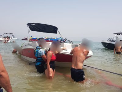 כינרת: תאונה באגם בין שתי סירות