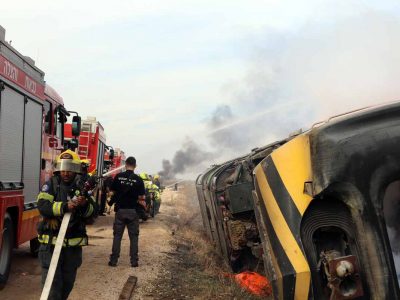 סמוך לעפולה: תרגיל מדמה פריצת רכב חקלאי למסילת רכבת העמק