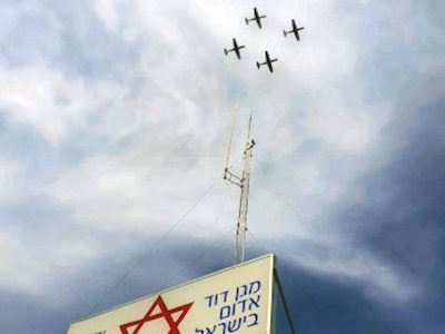 מטס יום העצמאות 2020 בצל הקורונה: טייסי חיל האוויר במחווה למד"א