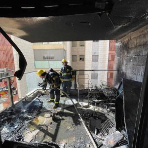 שריפה בדירה ברחוב חטיבת כפיר בשכונת רובע יזרעאל שבעפולה.
