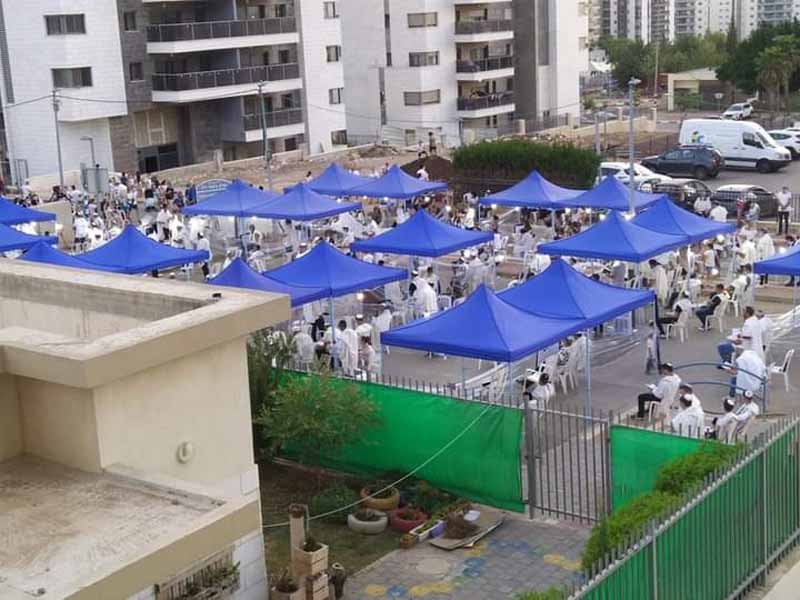 בפעם ה-11: אוהל נייד ומיוחד עבור מתפללי יום כיפור ברובע יזרעאל