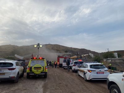 שריפה במנהרות אגירה כוכב הירדן: 4 צוותים של לוחמי אש מעפולה הוזנקו למקום