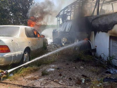 בית לחם הגלילית: אוטובוס המשמש למגורים עלה באש