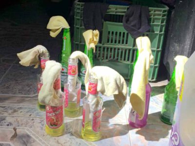 בקבוקי תבערה נתפסו ברשותו של תושב כפר באזור