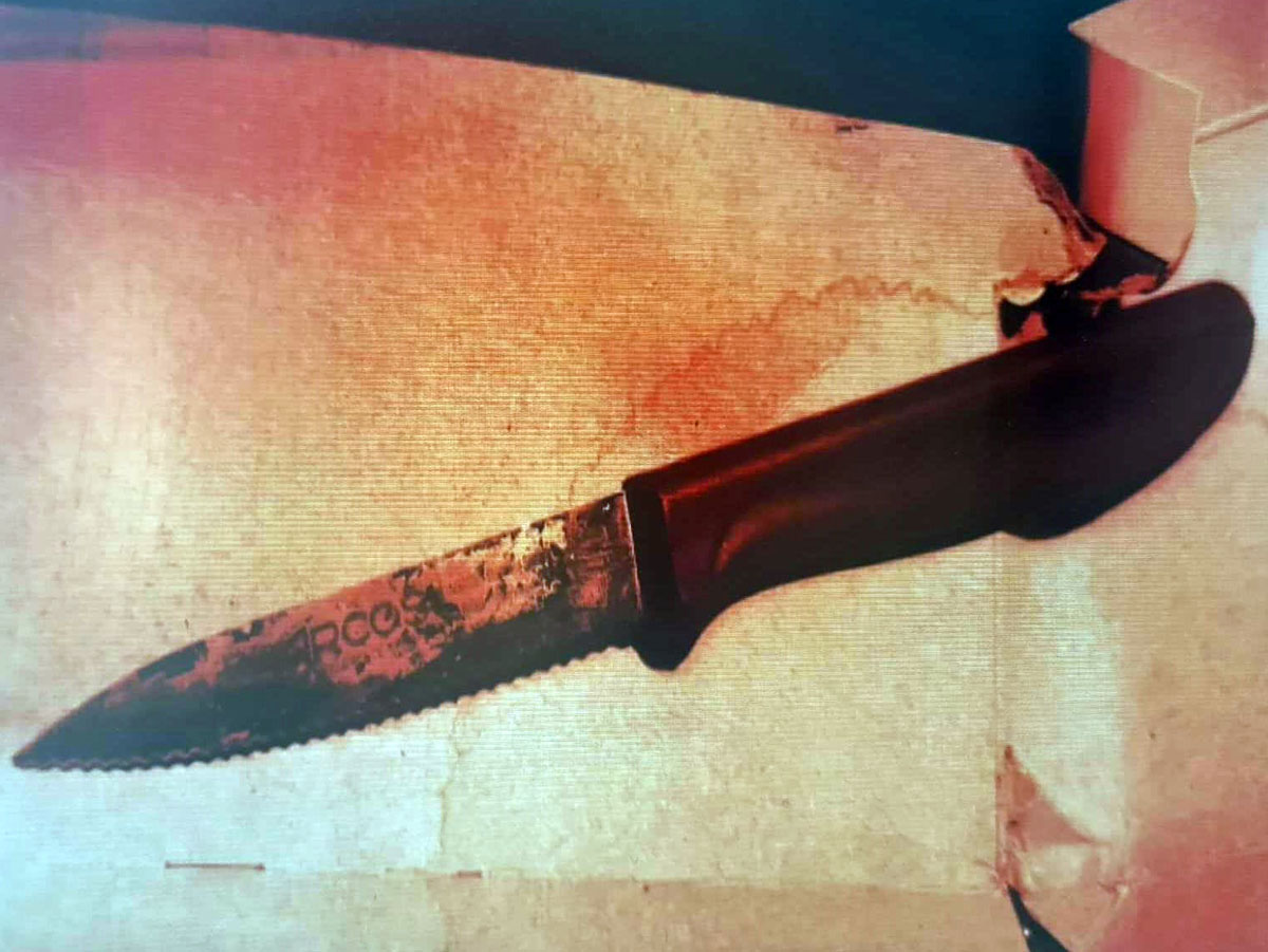 הסכין שבו דקר הצעיר צילום: דוברות המשטרה