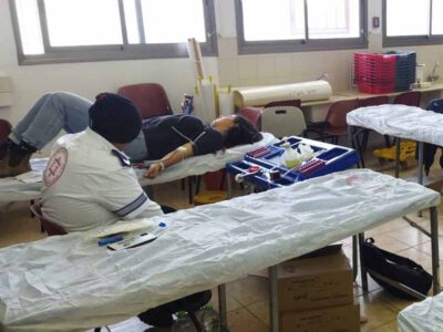 מבצע תרומות דם בכפר הנוער ויצו ניר העמק