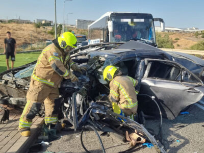 פינוי מוסק: תאונת דרכים קשה בבית שאן