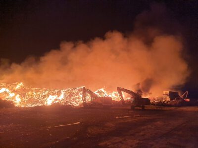 דיווח ראשוני: שריפה גדולה משתוללת במפעל אקוסיק הסמוך לעפולה