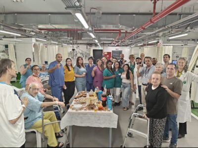 מרגש: הרמת כוסית לראש השנה במתחם התת קרקעי הממוגן במרכז הרפואי העמק