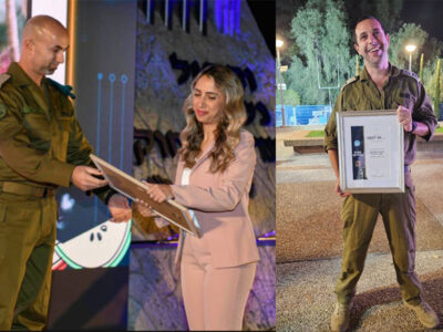 כבוד: סרן במיל׳ אור לוסטיג מגבע ואתי כהן פרטוש ממגדל העמק – מצטייני קצין קשר ותקשוב ראשי