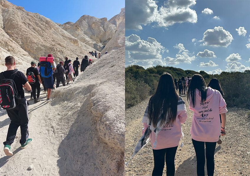 תלמידי ויצו ניר העמק יצאו למסע השנתי למדבר יהודה