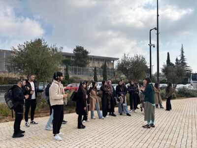 סיור לימודי לסטודנטים במגמת הנדסת אדריכלות ועיצוב פנים במכללה הטכנולוגית נוף הגליל