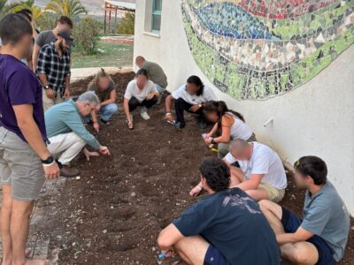 מרגש: צעירים וצעירות מגרעין צבר חנתון שתלו פקעות עם נוצרים אוהבי ישראל