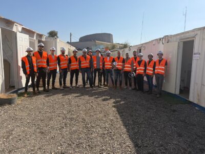 סטודנטים במכללה הטכנולוגית נוף הגליל בסיור לימודי בפרויקט הרכבת הקלה 'נופית'