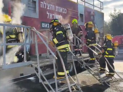 אימון לחימה באש – יחידת מתנדבי הכיבוי הסוללים