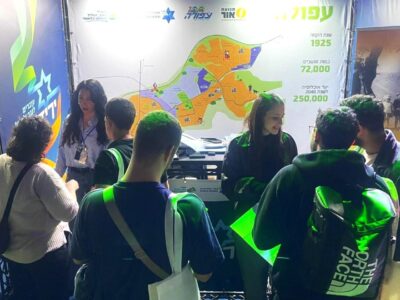 עפולה במרכז הבמה ביריד התיישבות של משרד נגב-גליל