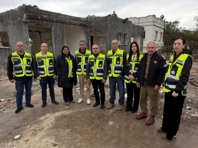 הנהלת מגדל העמק ביקרה בזרזיר בעקבות הנפילה בכפר