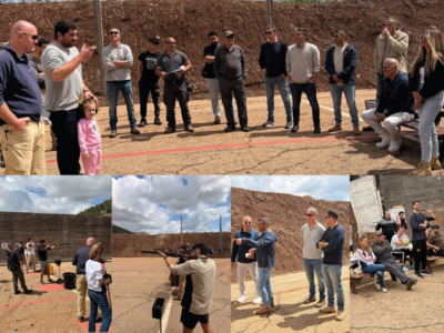 פגעו בול: שחקני הפועל גילת טלקום העמק וחברי הקהילה העסקית – בפעילות גיבוש במטווח "נשק הצפון" גניגר