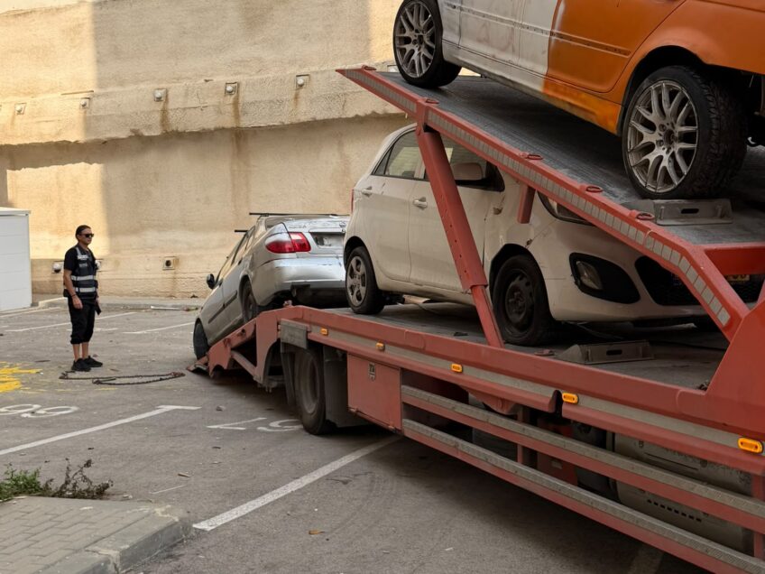 מבצע פינוי רכבי גרוטאות בנוף הגליל